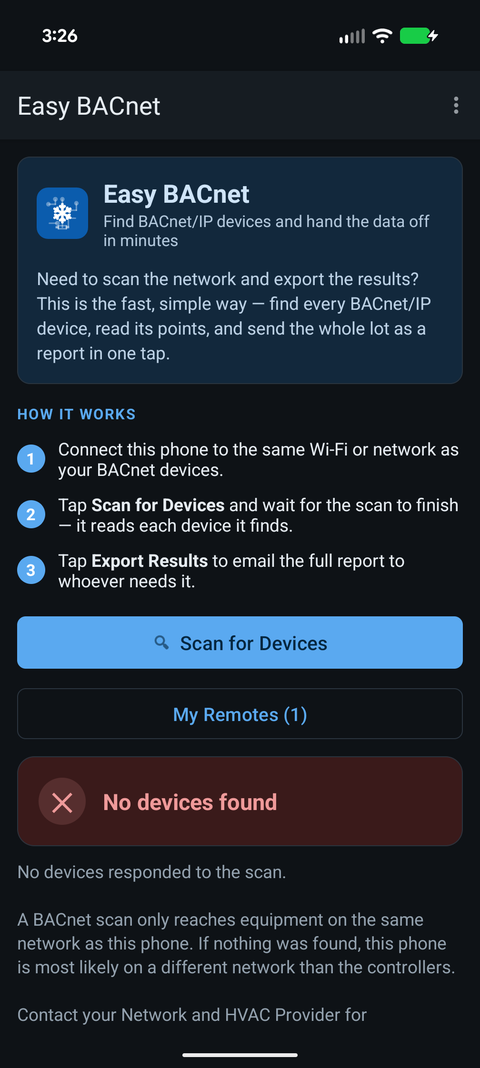 When a scan finds nothing