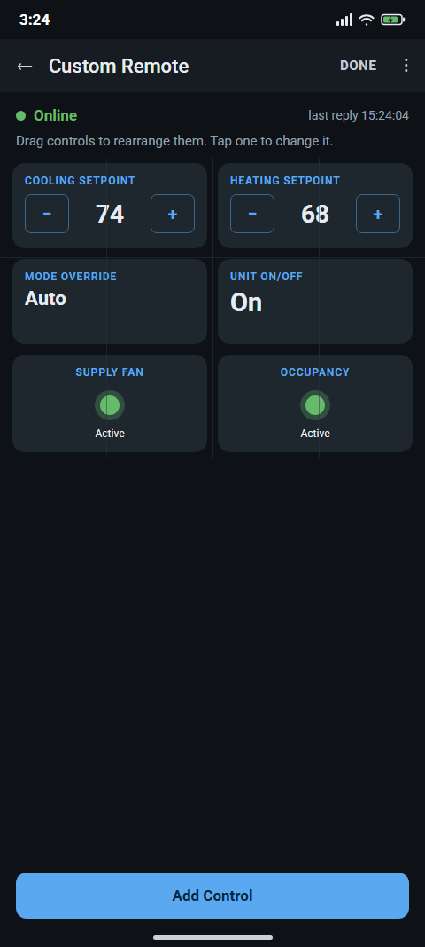 Edit mode — drag to arrange