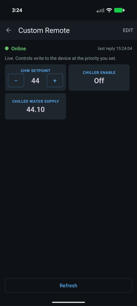 A custom control panel